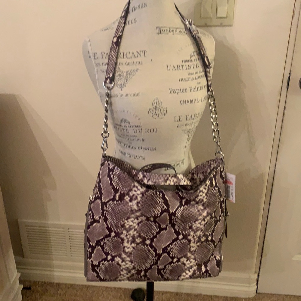Michael Kors Python-embossed Leather Shoulder Tote